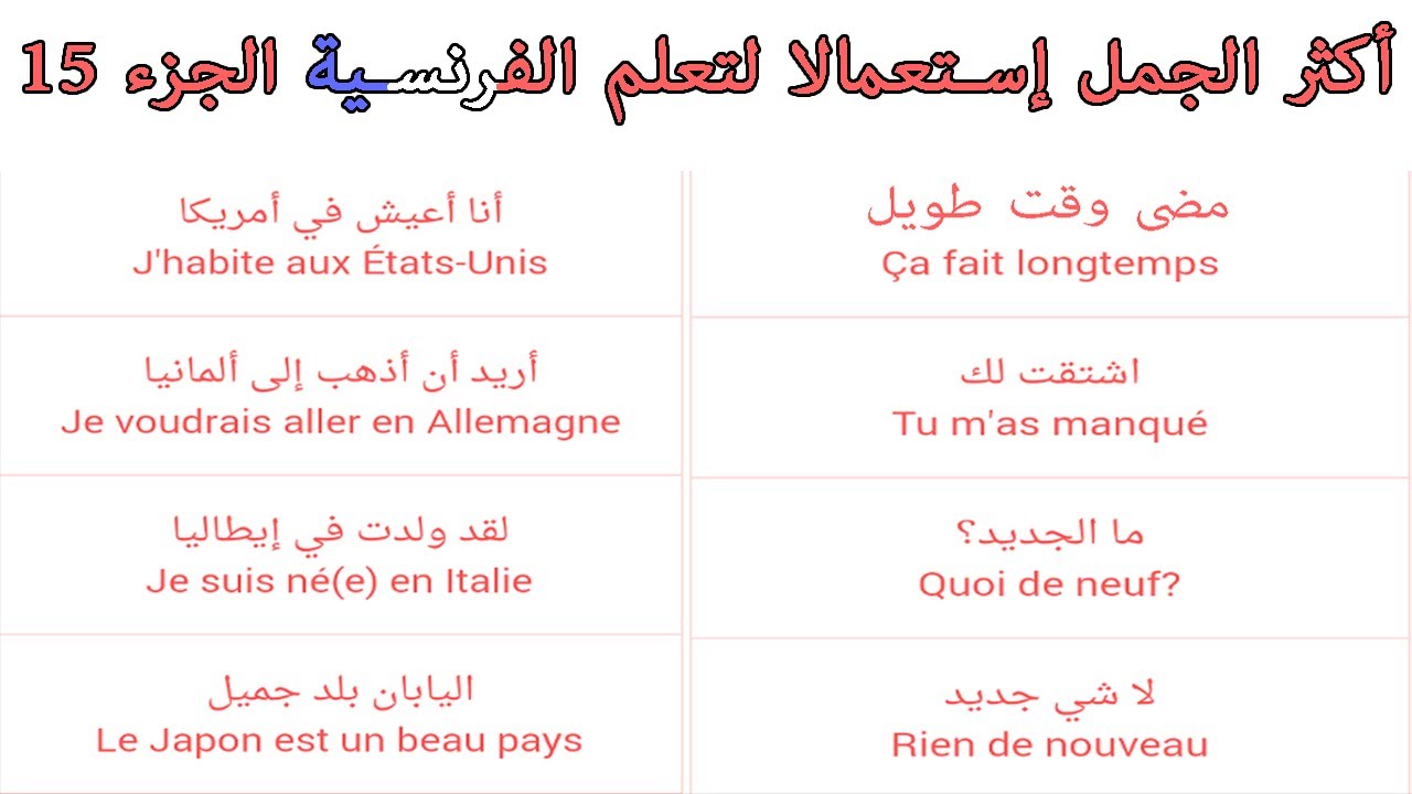 كلمات فرنسيه , عبارات فرنسية سهلة اكثرا تداول بين الناس