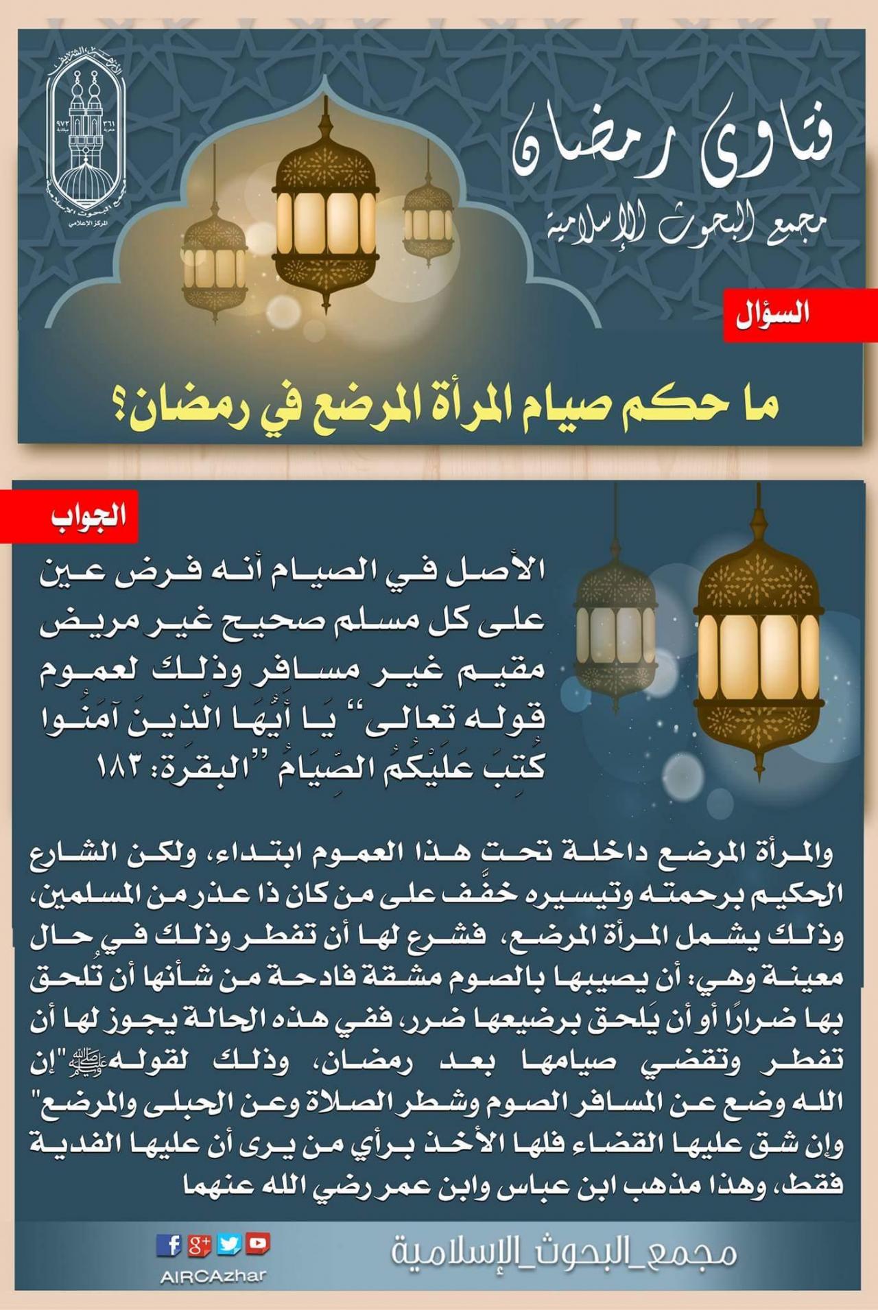 فتاوى رمضان - استثناءات الصيام فى شهر رمضان 701 7