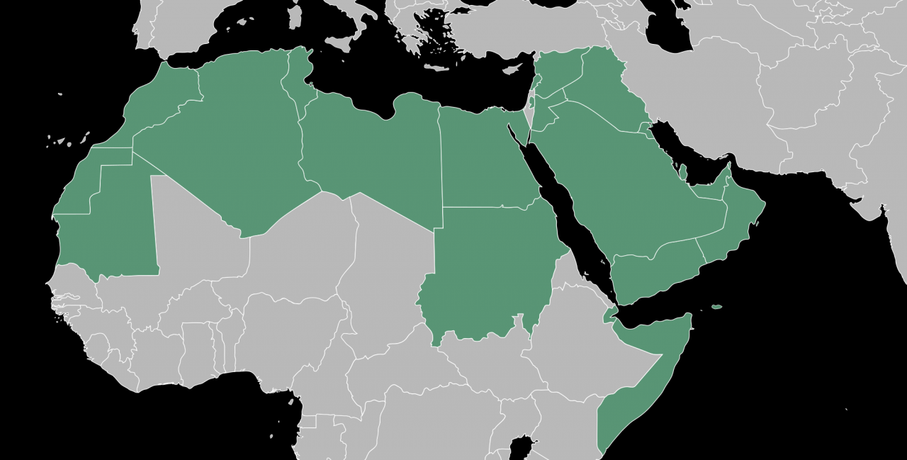 Арабские государства на карте